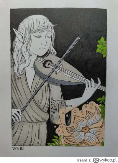 Treant - #inktober #inktober2024 #rysujzwykopem Przejście z penbrusha na ciekopisy sp...