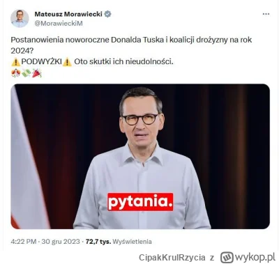 CipakKrulRzycia - #tusk #morawiecki #bekazpisu #twitter #polityka Morawiecki się odpa...