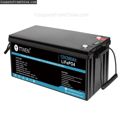 n____S - ❗ TTWEN 12V 12.8V 200Ah LiFePO4 Battery Pack 2560Wh 100A [EU]
〽️ Cena: 525.9...