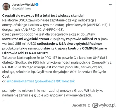 Jacek38 - @WaldemarBatura: Byłoby fajnie, jakbyś spróbował przeczytać artykuł, zanim ...