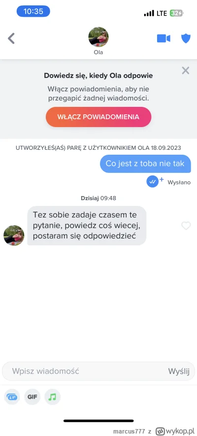 marcus777 - Wykop, czego chcielibyście się dowiedzieć od julki?
#tinder #podrywajzwyk...