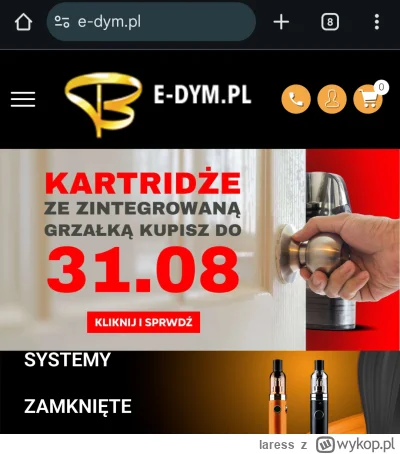 laress - Mircy, o co chodzi? Chciałem po dłuższym czasie wrócić do e-palenia, wchodzę...