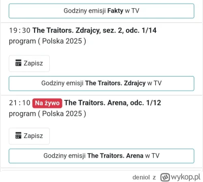 deniol - #thetraitors
Prawdopodnie 14 odcinków będzie tym razem. I po odcinku The Tra...