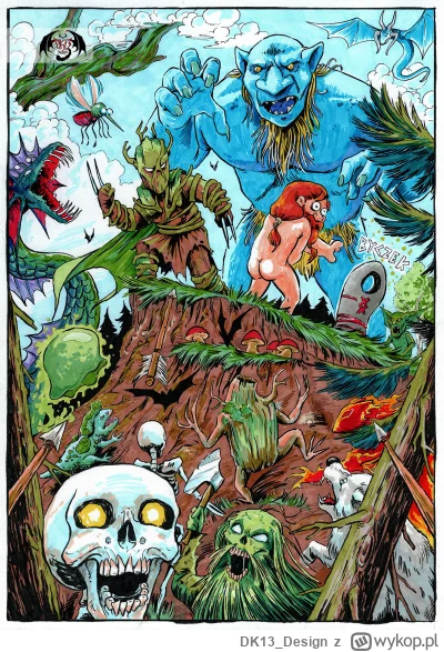 DK13_Design - Rysunek na podstawie gry Valheim. Prezent dla przyjaciółki, z którą duż...