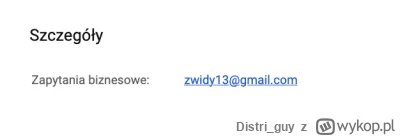 Distri_guy - Adres biznesowego maila Gapcia z kanalu na YT... zwidy to on ma po kradz...