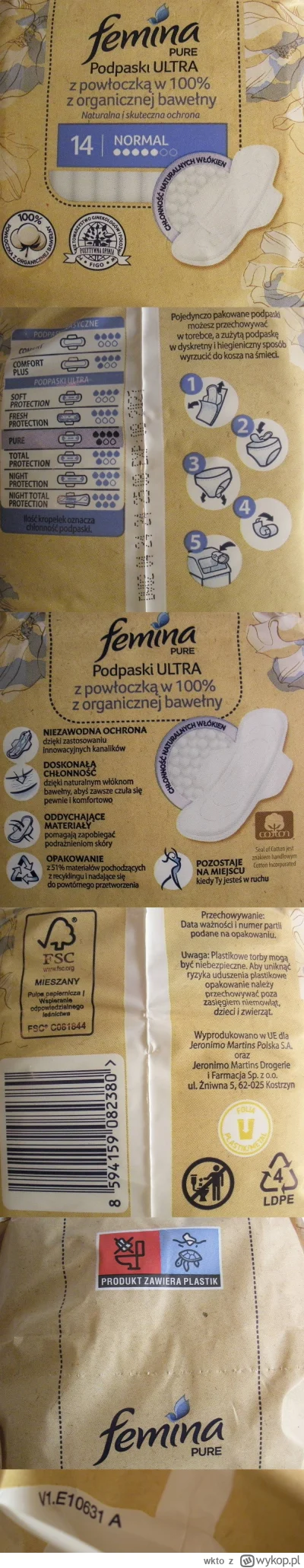 wkto - #listaproduktow
#podpaski ultra normal 14-pak femina Pure #biedronka #podpaski...