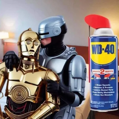 pogop - #heheszki #humorobrazkowy #gwiezdnewojny #starwars #robocop #wd40