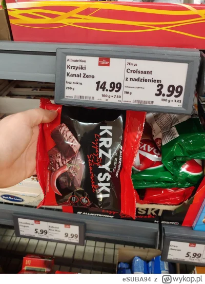 eSUBA94 - Spotkałem dzisiaj pisowski batonik w lidlu...

#kanalzero #stanowski #bekaz...