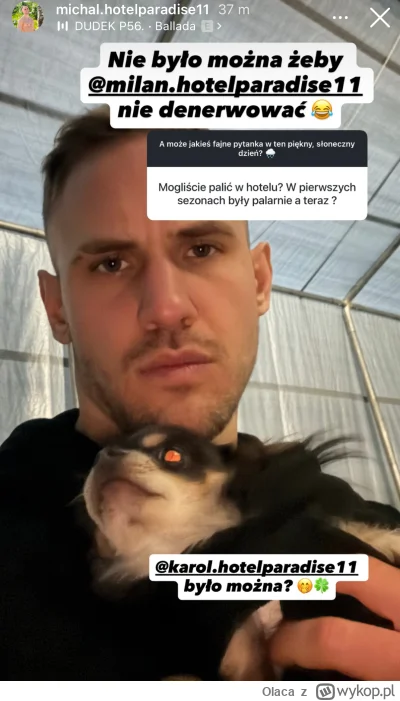 Olaca - Uuuu widzę jakaś hotelowa moda na brewkę… czyżby pozazdrościł Andrzejowi xD 
...