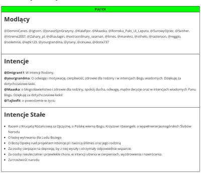 dendrofag - @DominiCanes, @Igtorn, @JonaszSynGrazyny, @Kalafijor, @Maaska, @RomskaPal...
