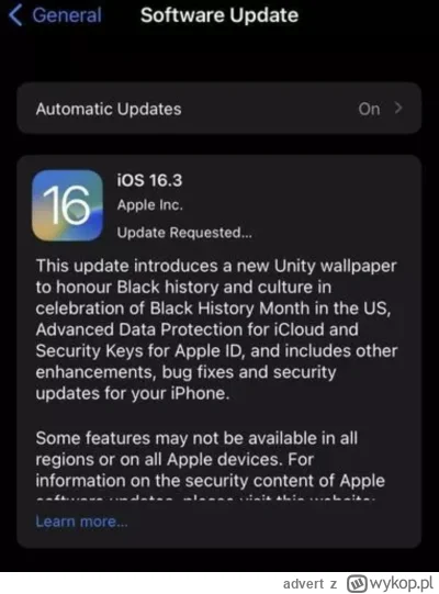 advert - @szmichal: mi apple dostarcza z różnymi update'ami ( ͡° ͜ʖ ͡°)