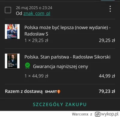 Warcomx - Chociaż tak się Panu Radkowi odwdzięczę. 

Mam nadzieję, że kupi sobie za t...