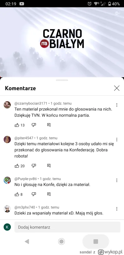 sandal - @bodeinebrazy: ja p------e jakie komentarze "kopiuj wklej"

Większość z tych...