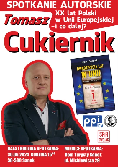 SPiR_SWOJAK - Uprzejmie zapraszamy na spotkanie autorskie z p. Tomaszem Cukiernikiem ...