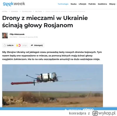 konradpra - #ukraina #rosja #wojna 

Podoba mi się taka absurdalana propaganda. Chyba...