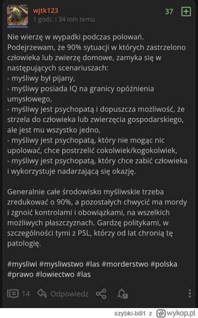 szybki-bill1 - Napisałem koledze że myśliwi mają obowiązki takie jak wypłata odszkodo...