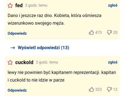 smialson - Komentarze pod artykułem o Lewandowskich na pudlu
Wykop jak zwykle był o k...