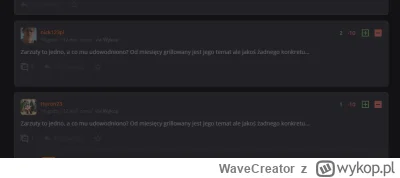 WaveCreator - W wątku o Obajtku ciekawe rzeczy się działy - dwa identyczne komentarze...