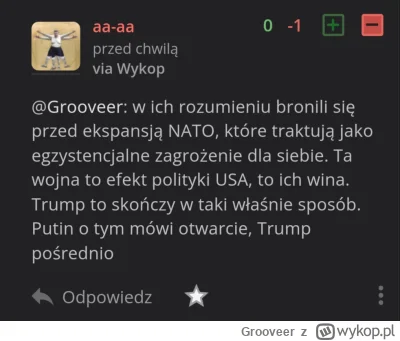 Grooveer - Po czym poznać ruską onucę? Gdy pisze, że wojna na Ukrainie to wina USA.
#...