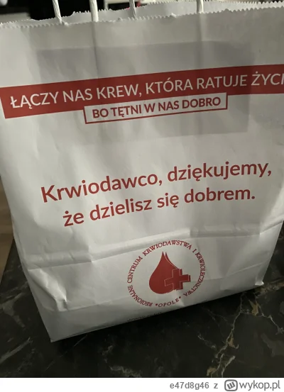 e47d8g46 - 159 260 - 450 = 158 810
Data donacji - 25.04.2025
Rodzaj donacji - krew pe...