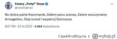 CipakKrulRzycia - #gmyz #bekazpisu #tvpis #polityka No to teraz Tomek ma przesrane. I...