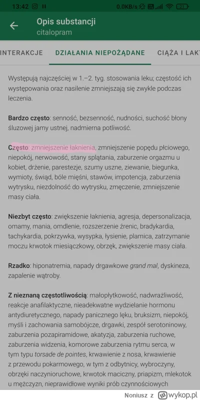 Noniusz - >niby czytałam, że po lekach się tyje a ja nie mogę nic przełknąć 

@Britne...