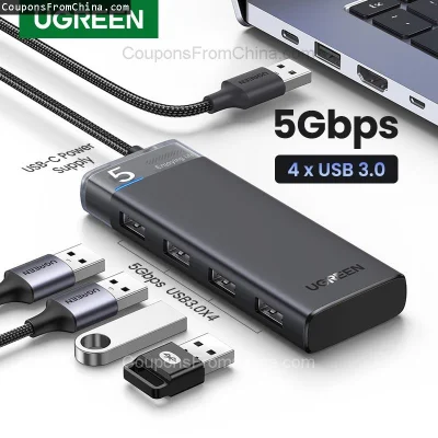 n____S - ❗ UGREEN USB-C Hub 4 Ports USB 3.0
〽️ Cena: 5.83 USD (dotąd najniższa w hist...
