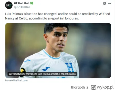 thorgoth - Ptaszki ćwierkają że Celtic może skrócić wypożyczenie Palmy, bo jakiś taje...