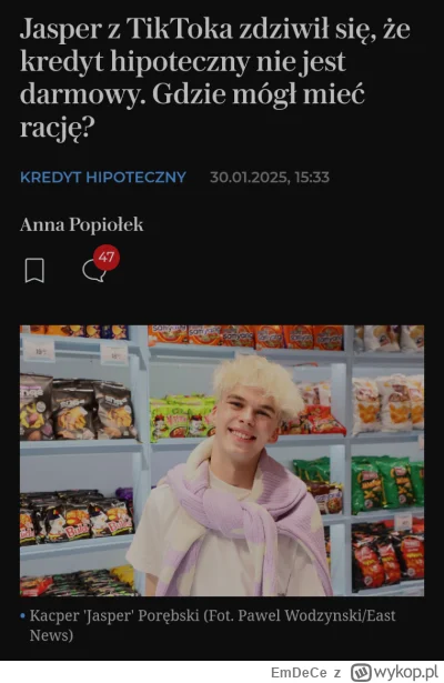 EmDeCe - #nieruchomosci #gospodarka #honkhonk 

Jasper ma 21 lat myślał, że kredyt hi...