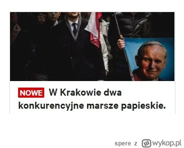 spere - Czy doszło do burd na krakowskie maczety między dwoma marszami papieskimi?  
...