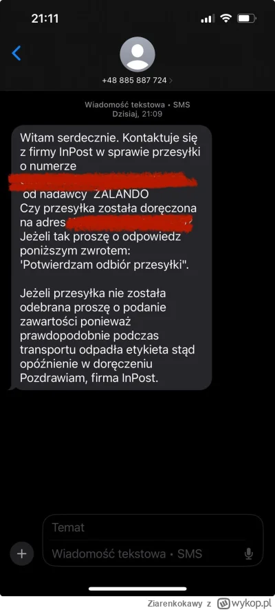 Ziarenkokawy - właśnie dostałam wiadomość od #inpost i nie wiem czy to nie #scam / #o...