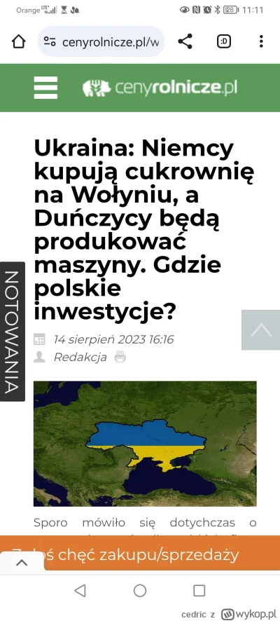 cedric - https://www.cenyrolnicze.pl/wiadomosci/32109-ukraina-niemcy-kupuja-cukrownie...