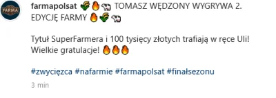 crazy_frog - #farma No to zwycięzcą Tomek a kasa 100 tysi dla Uli? (⌒(oo)⌒)