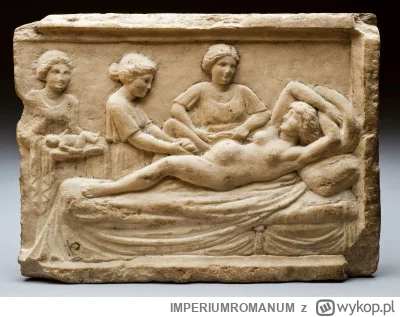 IMPERIUMROMANUM - Rzymska płaskorzeźba przedstawiająca scenę udanego porodu

Rzymska ...