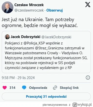 pierwszynawenus - Wiceszef MSWiA potwierdził. Crawly jest już na Ukrainie.

#crawly #...