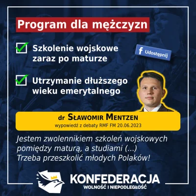 Mokebe_Testo - @antydemokrata1 mentzen jest za obowiązkowym przeszkoleniem wojskowym ...