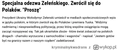 kryminalnykwadrans - Zełenski z Kołodziejczakiem będą badać transporty żywności na gr...