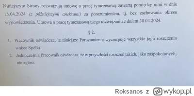 Roksanos - @cyk21: jest zamieszczone w dokumencie o rozwiązaniu umowy za porozumienie...