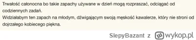 SlepyBazant - stare perfumisko. Jeszcze ten tekst w tej samej opinii 
 Ten Przystojni...