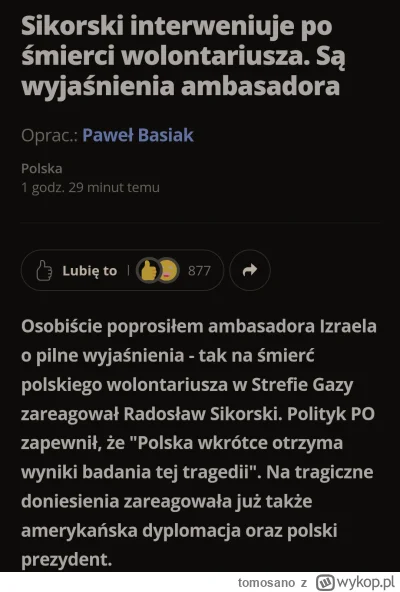 tomosano - @bluzgajacy Polski MSZ nazwał to tragedią, po prostu wypadek ( ͡° ͜ʖ ͡°)
