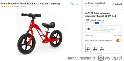 UlanaGraszka - Jak ktoś się rozgląda za niedrogim, lekkim rowerkiem biegowym, to na a...