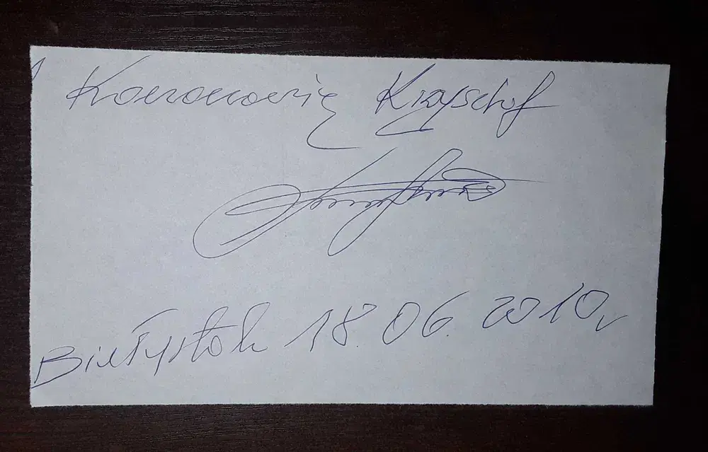 manetekelfares - Autograf Konona z 2010 roku. Myślałem, że to żarty, ale ten podpis n...