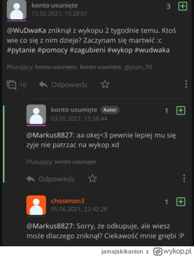 jamajskikanion - @jamajskikanion: z resztą kiedy w 2021 wudwaka zniknął z wykopu na 2...