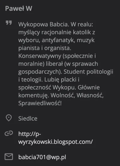 MrSwistak - @MrSwistak: "myślący racjonalnie katolik z wyboru" :)