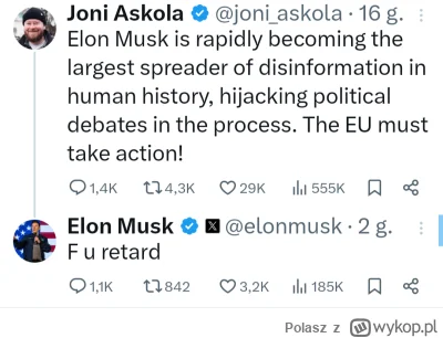 Polasz - Szybko poszło z tym pozytywnymi wypowiedziami na X 
#elonmusk