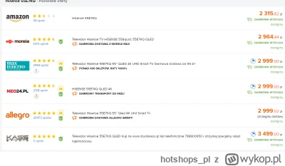 hotshops_pl - Błąd cenowy telewizor Hisense 55E7KQ (wysyłka Amazon, kilka sztuk!)

ht...