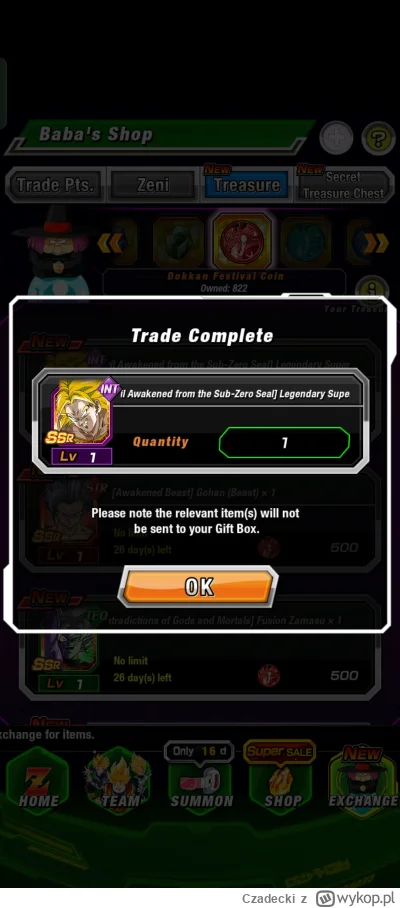 Czadecki - #dokkanbattle 
W końcu mam tego squrwiela
A summony to szczęście w nieszcz...