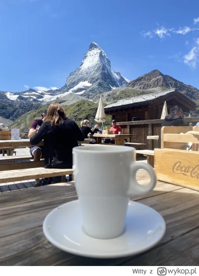 Witty - Kawa z widokiem na Matterhorn smakuje jakoś inaczej ( ͡° ͜ʖ ͡°)

#szwajcaria ...