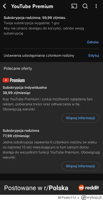 MrPawlo112 - Tanio już było #youtube #youtubepremium #youtubefamily