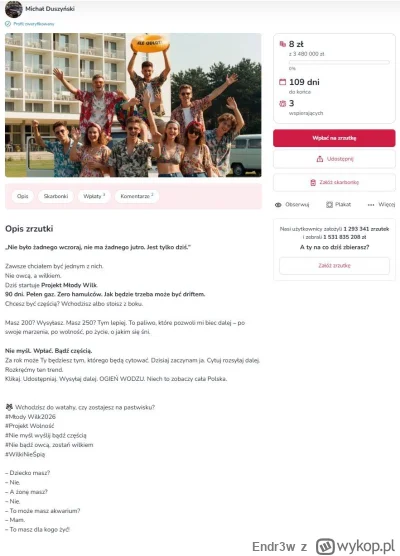 Endr3w - Chłop chyba za dużo się mentora naoglądał xDDD

https://zrzutka.pl/mlodywilk...